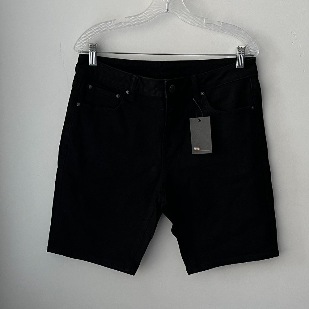 ASOS Design Black Jean Shorts